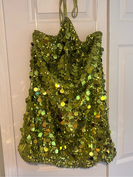 Princess Polly Dresses & Skirts - Princess Polly Lime Green Sequin Mini Dress